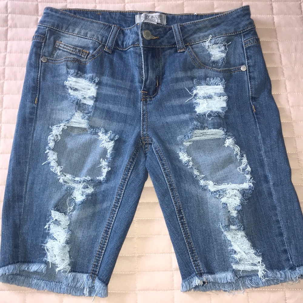 Ripped Jean Shorts